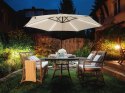 Parasol ogrodowy LED ⌀ 285 cm beżowy CORVAL Lumarko!