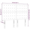 Zagłówek do łóżka z LED, taupe, 144x5x118/128 cm, tkanina Lumarko!