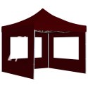 Namiot imprezowy ze ściankami, aluminium, 2x2 m, bordowy Lumarko!