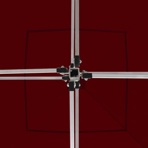 Namiot imprezowy ze ściankami, aluminium, 2x2 m, bordowy Lumarko!