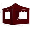 Namiot imprezowy ze ściankami, aluminium, 2x2 m, bordowy Lumarko!