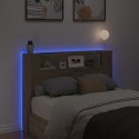 Zagłówek z półką i LED, dąb sonoma, 140x16,5x103,5 cm Lumarko!