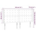 Zagłówek do łóżka z LED, taupe, 183x16x118/128 cm, tkanina Lumarko!