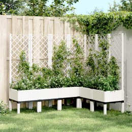 Donica ogrodowa z kratką, biała, 160x120x142 cm, PP Lumarko!