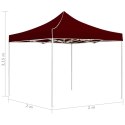 Profesjonalny namiot imprezowy, aluminium, 2x2 m, bordowy Lumarko!