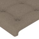 Zagłówek do łóżka z LED, taupe, 100x5x118/128 cm, tkanina Lumarko!