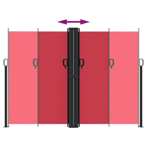 Zwijana markiza boczna na taras, czerwona, 180 x 1000 cm Lumarko!