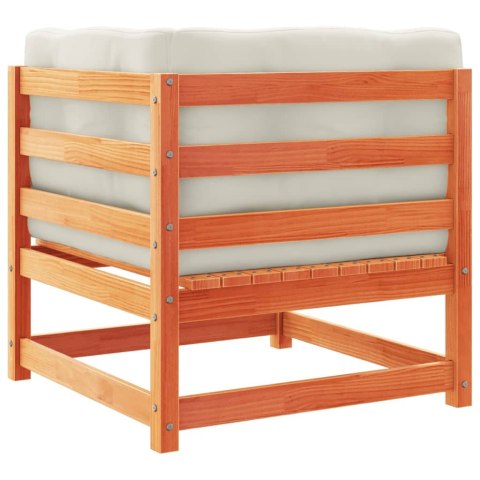 7-cz zestaw wypoczynkowy do ogrodu, z poduszkami, woskowy brąz Lumarko!