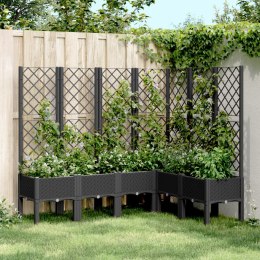 Donica ogrodowa z kratką, czarna, 160x120x142 cm, PP Lumarko!