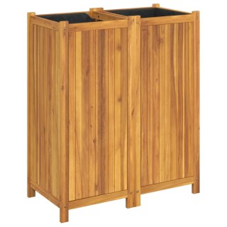 Donica ogrodowa z wyściółką, 84x42x100 cm, lite drewno akacjowe Lumarko!