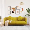 Sofa 3-osobowa z poduszkami, żółta, aksamit Lumarko!