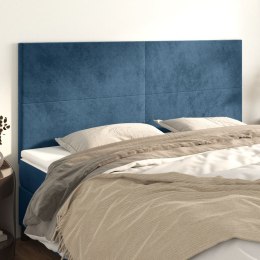 Zagłówki do łóżka, 4 szt, ciemnoniebieski, 90x5x78/88cm aksamit Lumarko!
