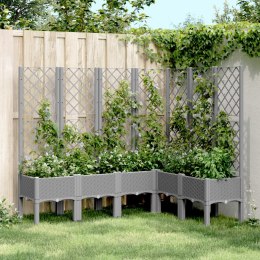 Donica ogrodowa z kratką, jasnoszara, 160x120x142 cm, PP Lumarko!