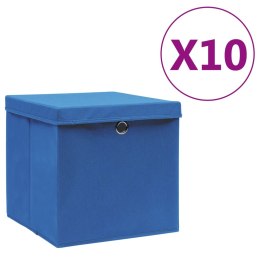 Pudełka z pokrywami, 10 szt., 28x28x28 cm, niebieskie Lumarko!