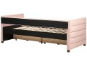 Łóżko dzienne welurowe 90 x 200 cm różowe MARRAY Lumarko!