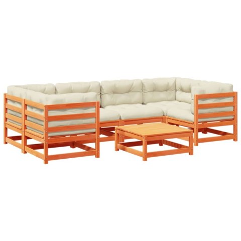 7-częściowy zestaw wypoczynkowy do ogrodu, z poduszkami, woskowy brąz Lumarko!