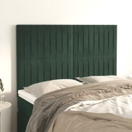 Zagłówki do łóżka, 4 szt, ciemnozielone, 72x5x78/88 cm, aksamit Lumarko!
