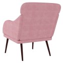 Fotel, różowy, 63x76x80 cm, obity aksamitem Lumarko!