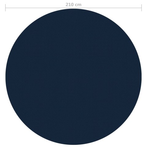 Pływająca folia solarna z PE na basen, 210 cm, czarno-niebieska Lumarko!