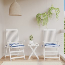 Poduszki na krzesła, 2 szt., niebiesko-białe paski, 50x50x7 cm Lumarko!