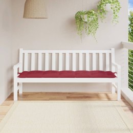 Poduszka na ławkę ogrodową, winna czerwień 180x50x7 cm, tkanina Lumarko!