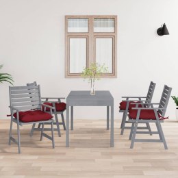 Krzesła ogrodowe z poduszkami, 4 szt., lite drewno akacjowe Lumarko!
