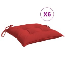 Poduszki na palety, 6 szt., czerwone, 50x50x7 cm, tkanina Lumarko!
