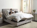 Łóżko regulowane tapicerowane 160 x 200 cm szare DUKE II Lumarko!