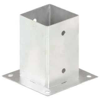 Podstawy słupów, 4 szt., galwanizowany metal, 91 mm Lumarko!