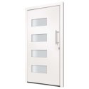Drzwi zewnętrzne, aluminium i PVC, białe, 110x210 cm Lumarko!
