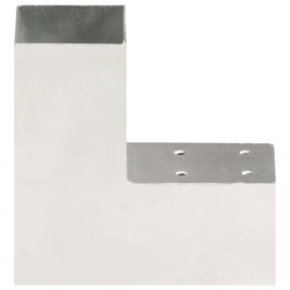 Łącznik do słupków w kształcie L, galwanizowany metal, 71x71 mm Lumarko!