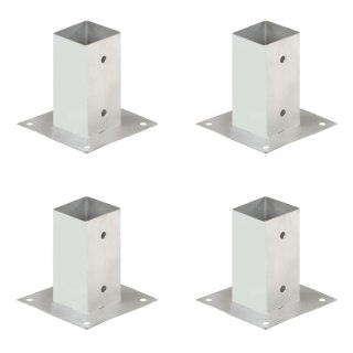 Podstawy słupów, 4 szt., galwanizowany metal, 71 mm Lumarko!