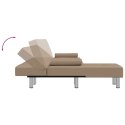 Sofa rozkładana L, cappuccino, 255x140x70 cm, sztuczna skóra Lumarko!