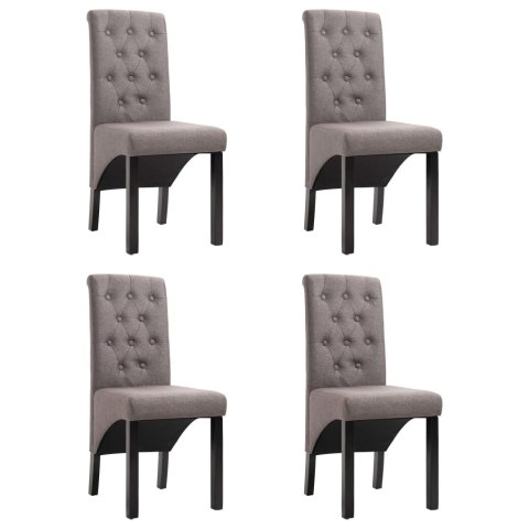 Krzesła stołowe, 4 szt., kolor taupe, obite tkaniną Lumarko!