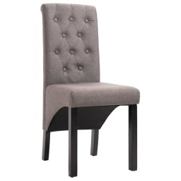 Krzesła stołowe, 4 szt., kolor taupe, obite tkaniną Lumarko!