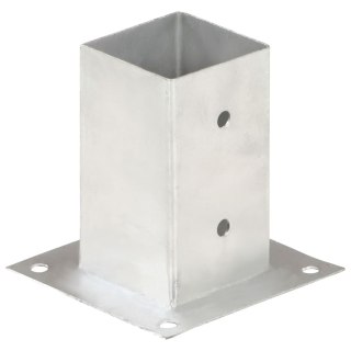 Podstawy słupów, 4 szt., galwanizowany metal, 81 mm Lumarko!