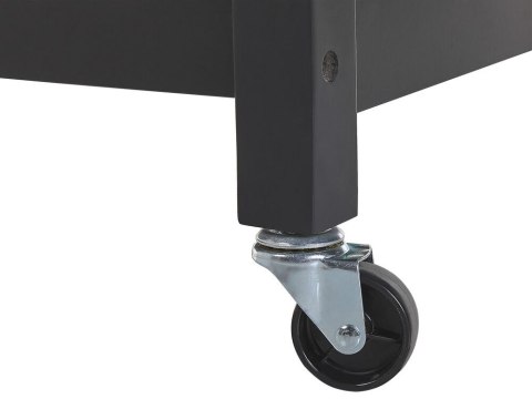 Drewniany wózek kuchenny z szufladą czarny HIUMA