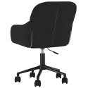 Obrotowe krzesło biurowe, czarne, tapicerowane aksamitem Lumarko!