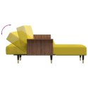 Sofa rozkładana L, żółta, 279x140x70 cm, aksamit Lumarko!