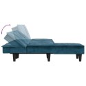 Sofa rozkładana w kształcie L, niebieska, 255x140x70 , aksamit Lumarko!