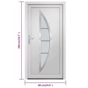Drzwi wejściowe, białe, 88x200 cm, PVC Lumarko!