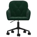 Obrotowe krzesło biurowe, ciemnozielone, tapicerowane aksamitem Lumarko!