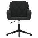 Obrotowe krzesło biurowe, czarne, tapicerowane aksamitem Lumarko!