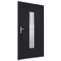 Drzwi wejściowe, antracytowe, 108x200 cm, PVC Lumarko!