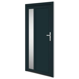 Drzwi wejściowe, antracytowe, 108x208 cm, PVC Lumarko!
