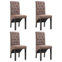 Krzesła stołowe, 4 szt., brązowe, obite tkaniną Lumarko!