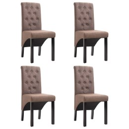 Krzesła stołowe, 4 szt., brązowe, obite tkaniną Lumarko!