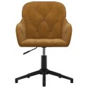 Obrotowe krzesło biurowe, brązowe, tapicerowane aksamitem Lumarko!