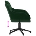 Obrotowe krzesło biurowe, ciemnozielone, tapicerowane aksamitem Lumarko!