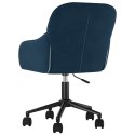 Obrotowe krzesło biurowe, niebieskie, aksamitne Lumarko!